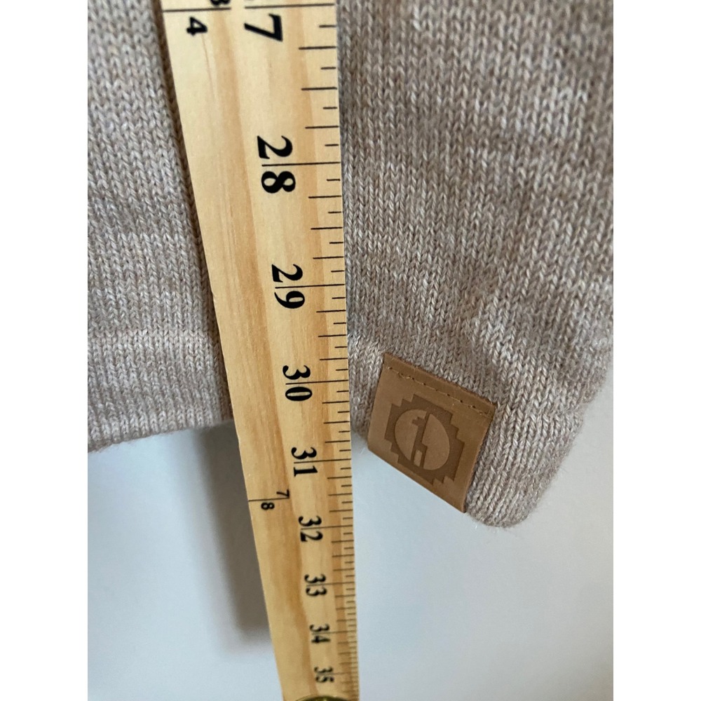 Paka Royal Alpaca Blend Pullover Hoodie Oatmeal Beige Knit Sweater Unisex XL - Picture 4 of 6